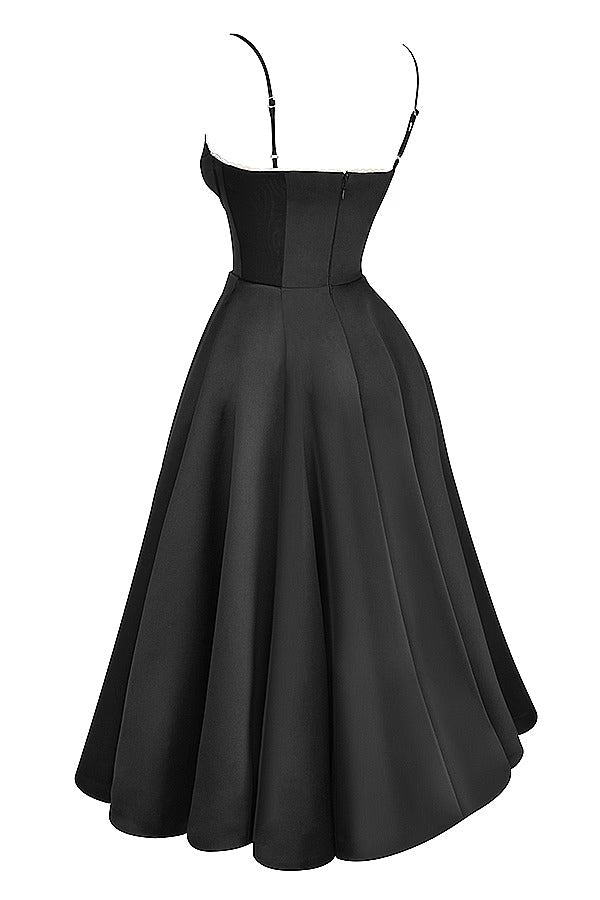 Ärmelloses Tutu-Maxikleid mit Strumpfhaltern und V-Ausschnitt