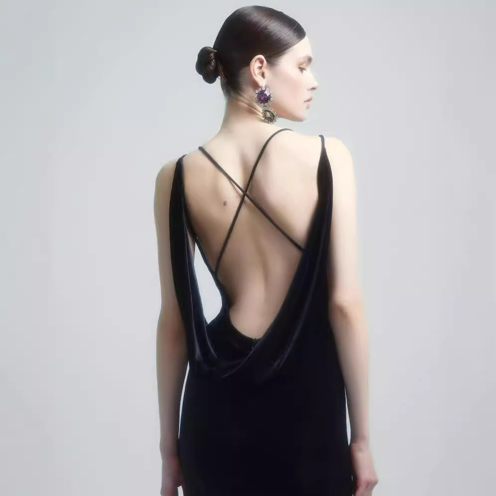 3D Floral Backless Satin Prom Dress