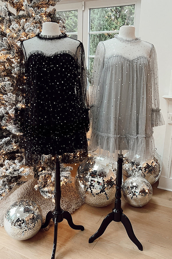Twinkle Twinkle Little Star – Babydoll-Minikleid aus Tüll