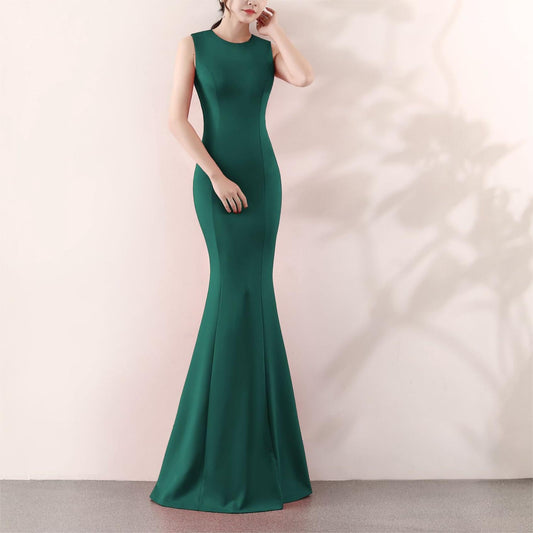 Toastkleid Braut Hochzeit Lang Cocktail Elegant Fischschwanz Verlobung Braut Abendkleid Frauen – Bestes Hochzeitskleid für die Braut