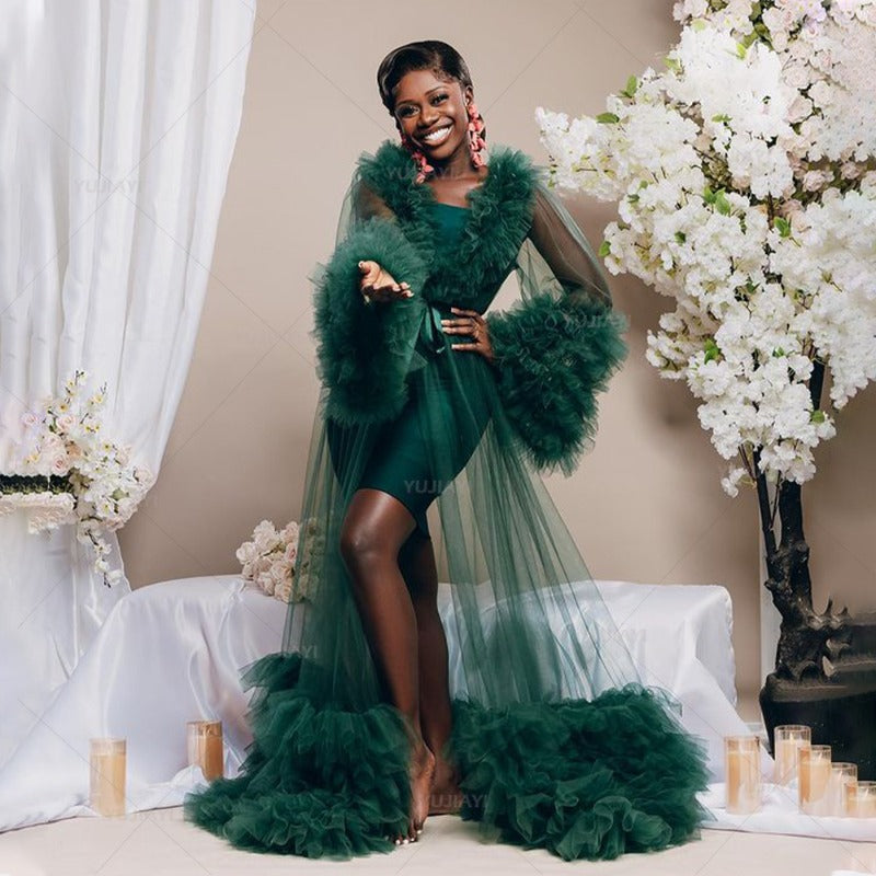 6132#Bridal ball dress shooting fluffy tulle robe pregnant woman wedding party dress