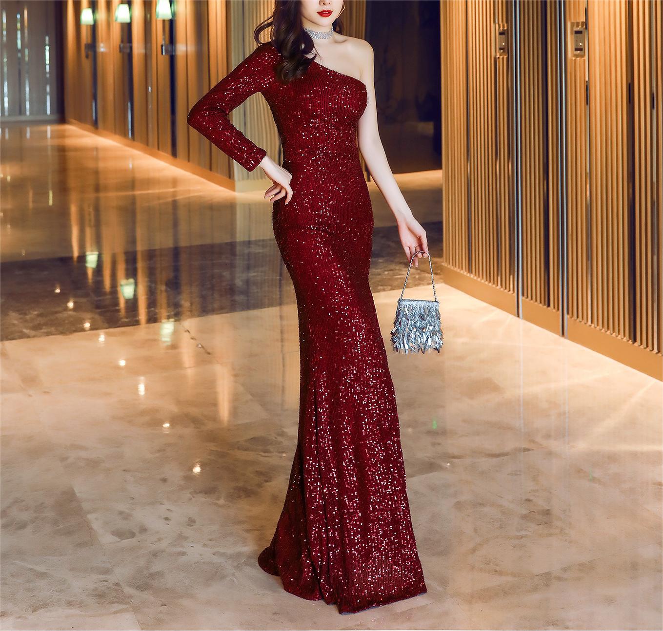 Fairy Dream Abendkleid für Damen, für Gesellschaftsveranstaltungen, Partys, Abendkleid – Langes, figurbetontes Toastkleid für die Braut – Abendkleid