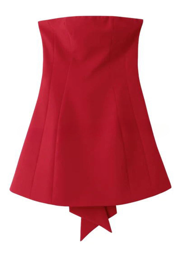 Night To Remember – Schulterfreies Minikleid mit Schleifendetail auf der Rückseite