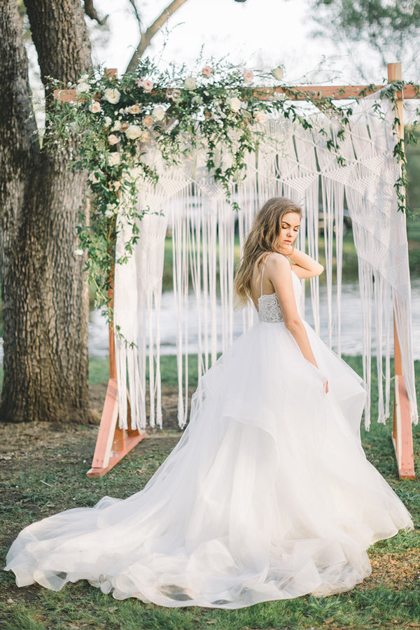 A-Linie Elegante Wald Brautkleider Beste Brautkleider