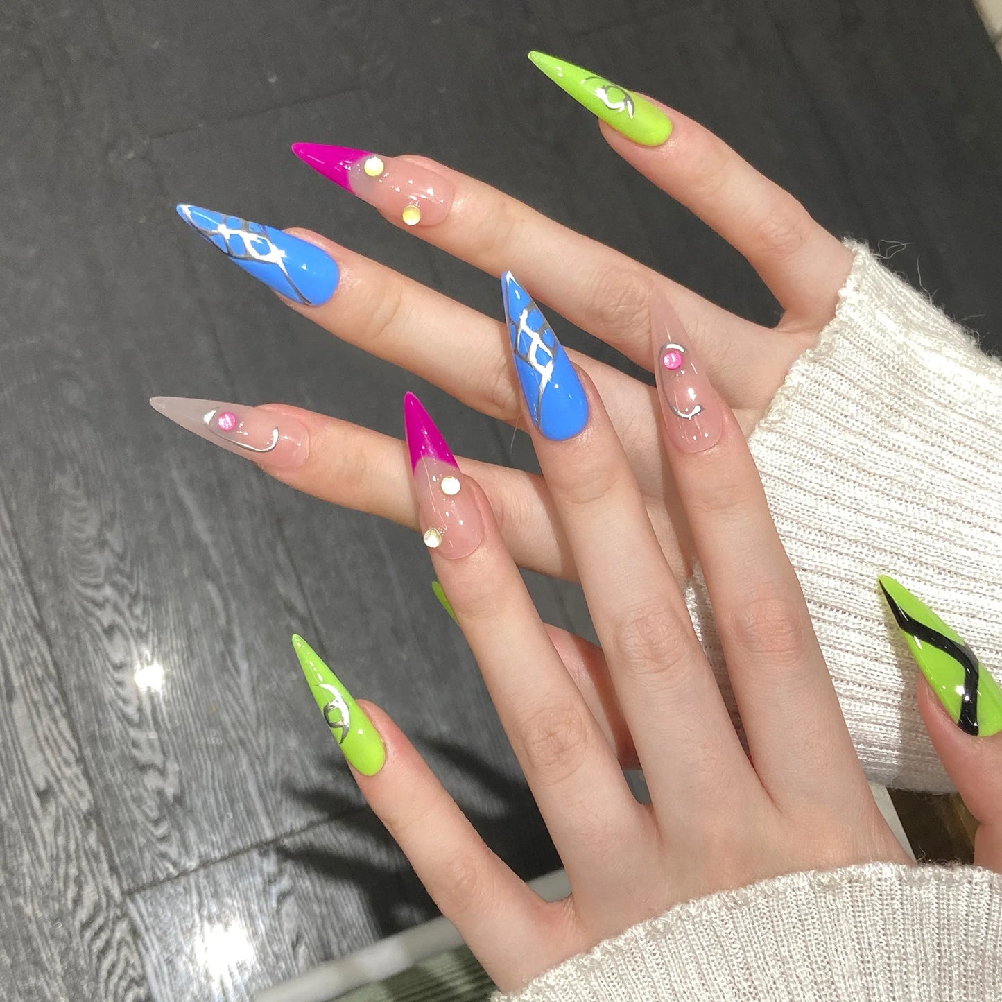 Gel Sexy Artificial Nail Tips Full Cover Private Label Color Stick on Nails