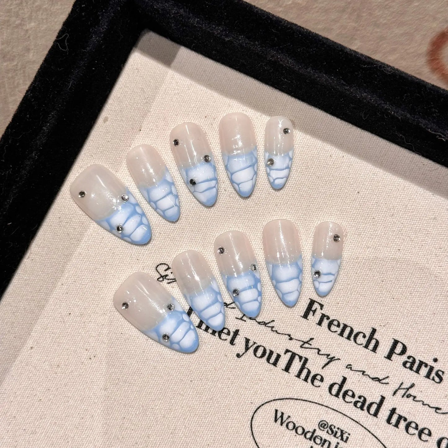 Full Cover ABS Stick on Nails Sexy Reusable Detachable Press on Nails Tips Art Fingernails