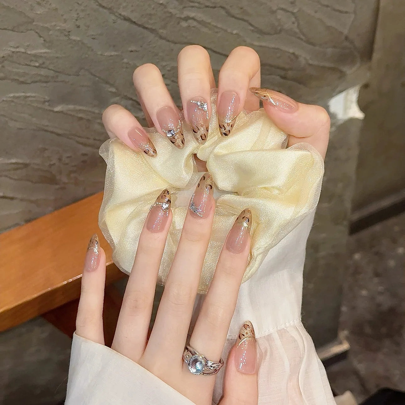 French False Nails Full Cover Acrylic Press on Nails Handmade Detachable Stick on Nails