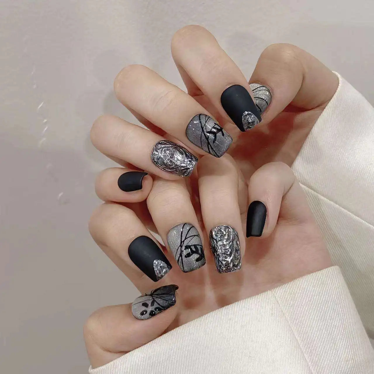 Nuevo estilo hecho a mano con diferentes formas artificiales para salón de uñas, cubierta completa extraíble ABS, puntas para uñas a presión