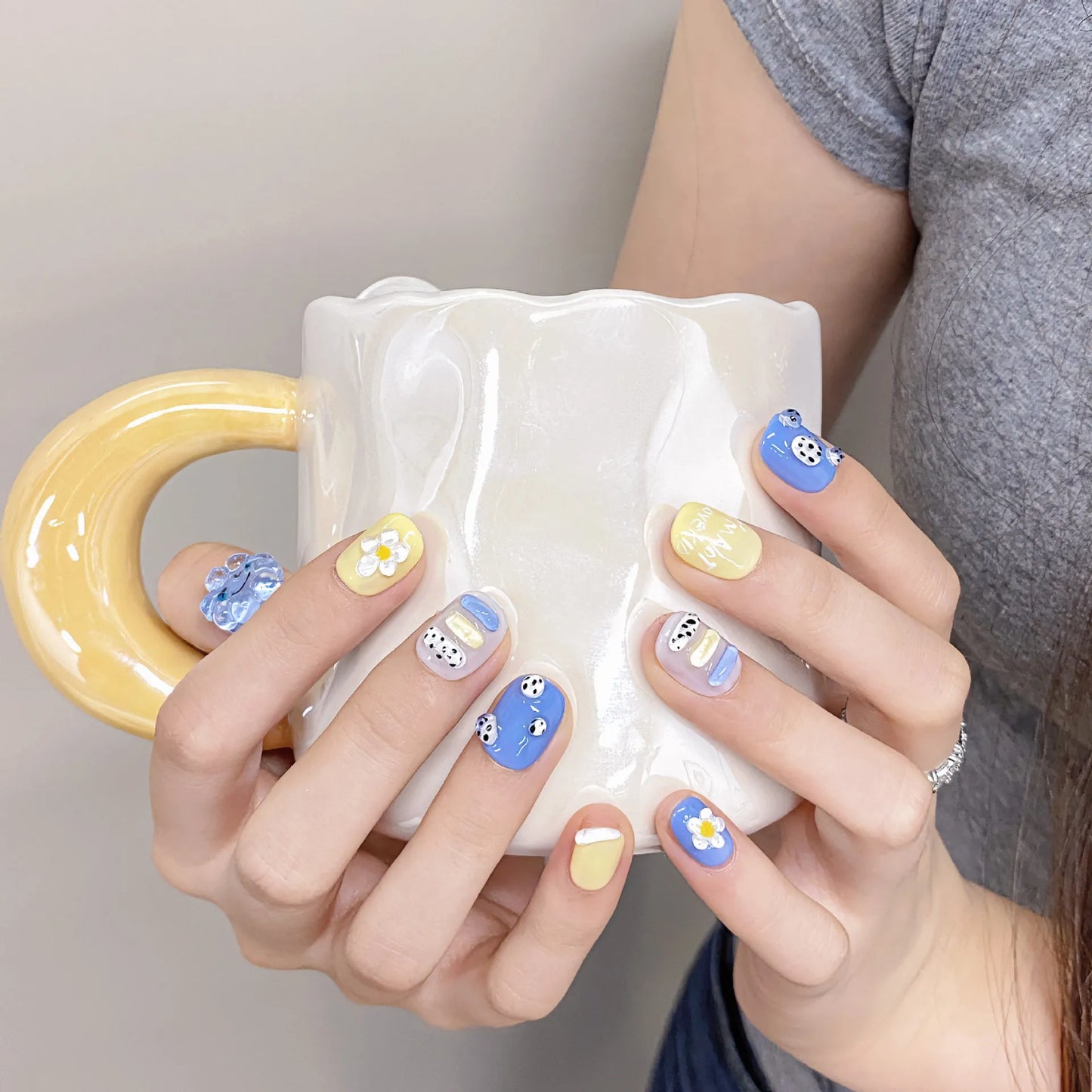 Nuevo estilo hecho a mano con diferentes formas artificiales para salón de uñas, cubierta completa extraíble ABS, puntas para uñas a presión