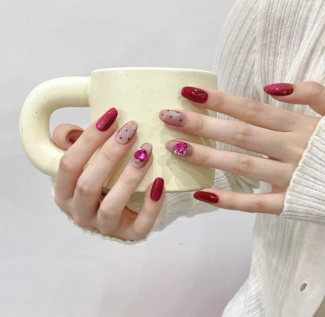Fabricantes de uñas postizas ABS cuadradas de almendra corta, uñas adhesivas