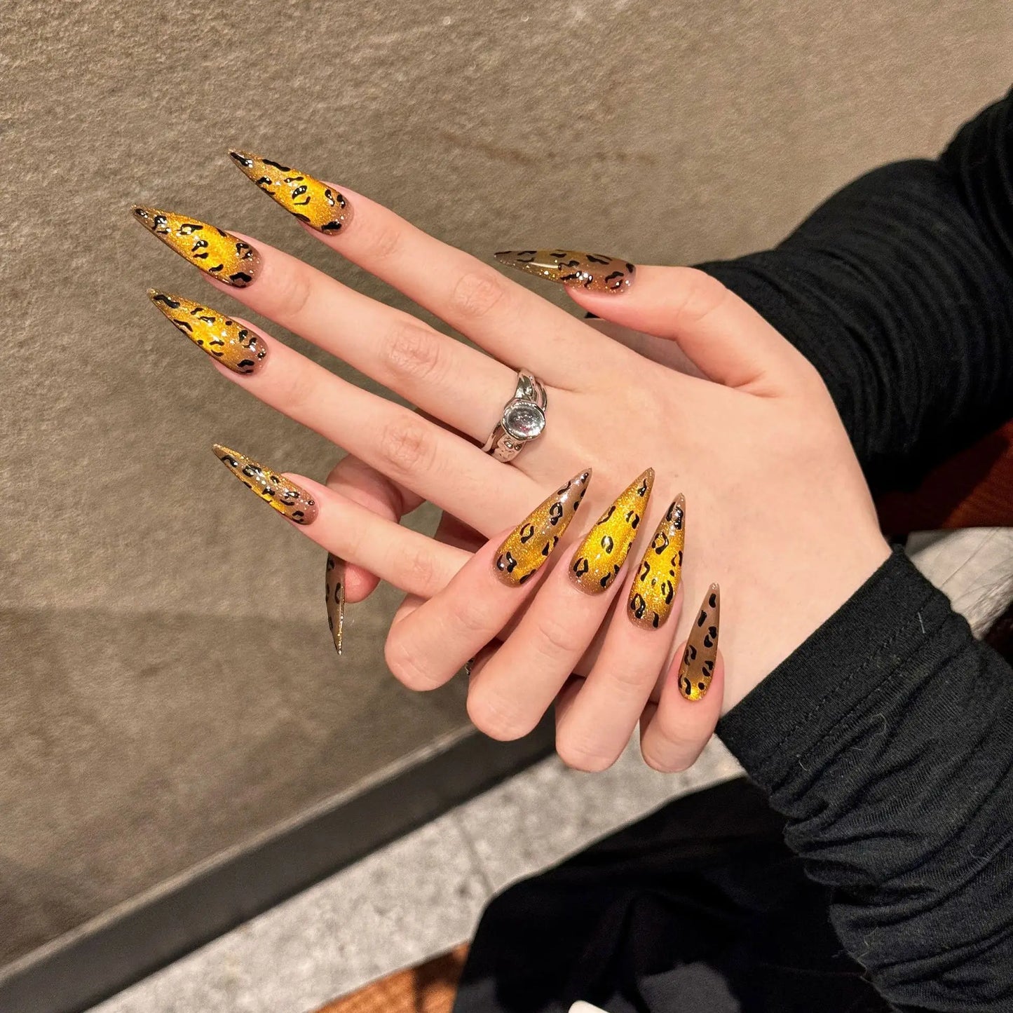 Uñas postizas reutilizables de diseño lujoso recién llegadas, uñas acrílicas cortas a presión, uñas artificiales