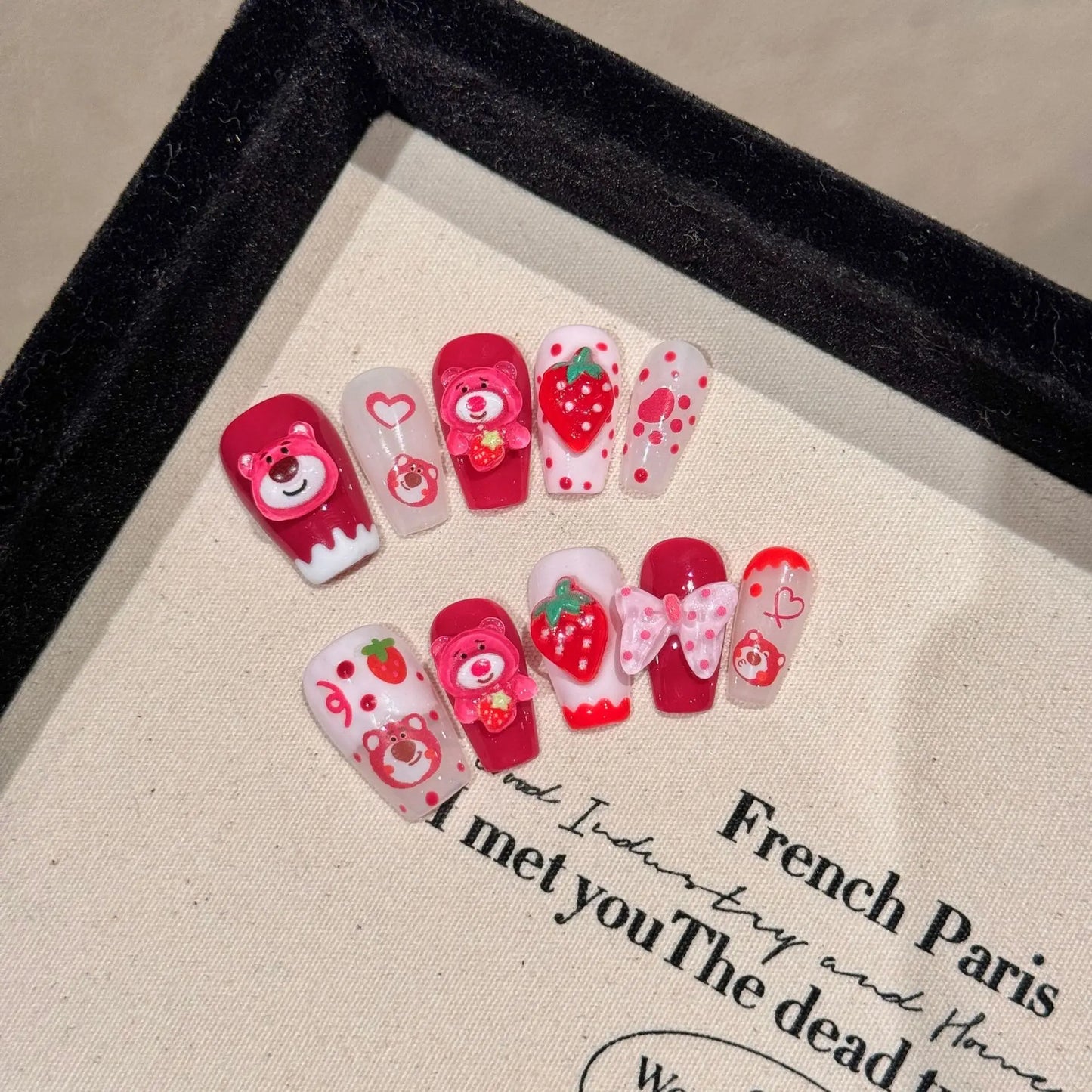 Hotsale Artificial Fingernails Press on Nails Kawaii Handmade Reusable Detachable False Nails