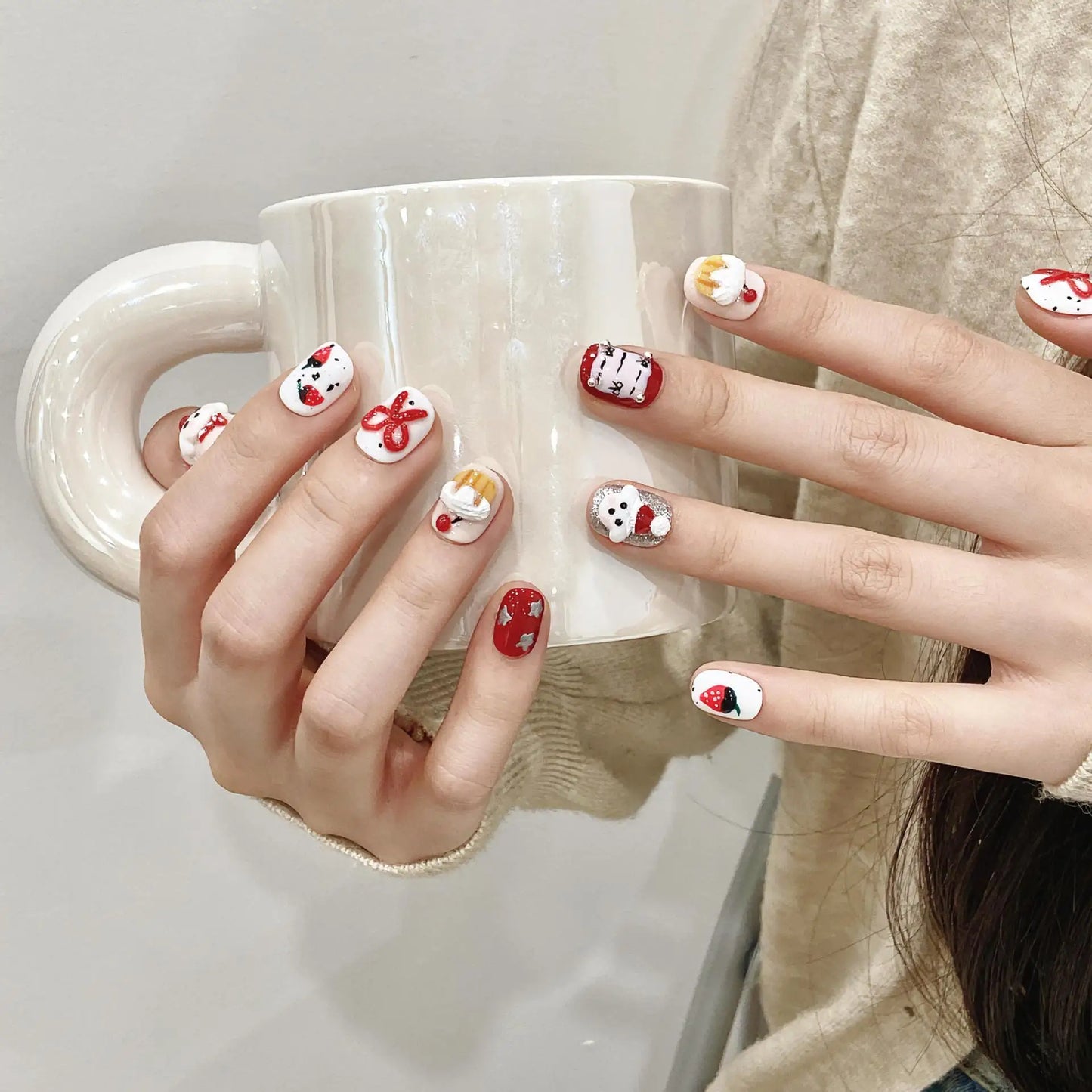 Nuevo estilo hecho a mano con diferentes formas artificiales para salón de uñas, cubierta completa extraíble ABS, puntas para uñas a presión
