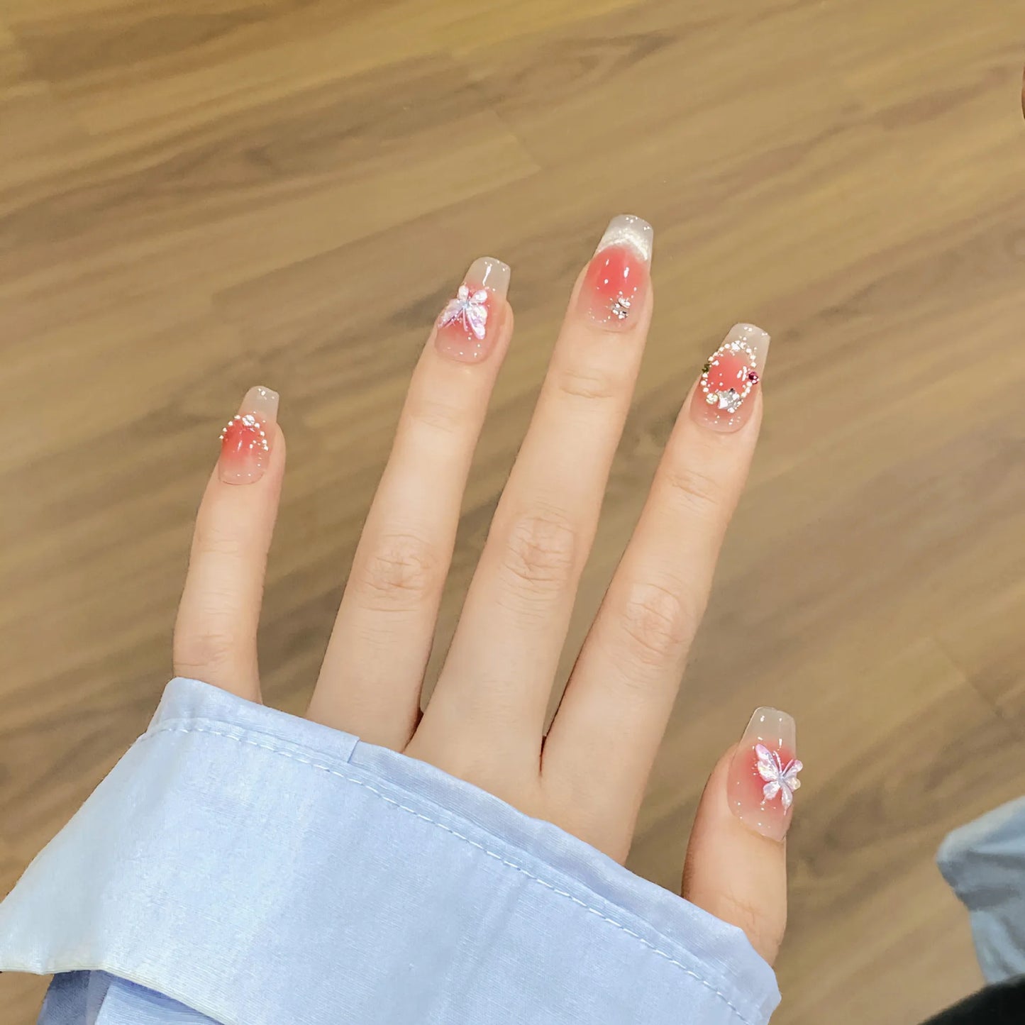 Nuevo estilo hecho a mano con diferentes formas artificiales para salón de uñas, cubierta completa extraíble ABS, puntas para uñas a presión