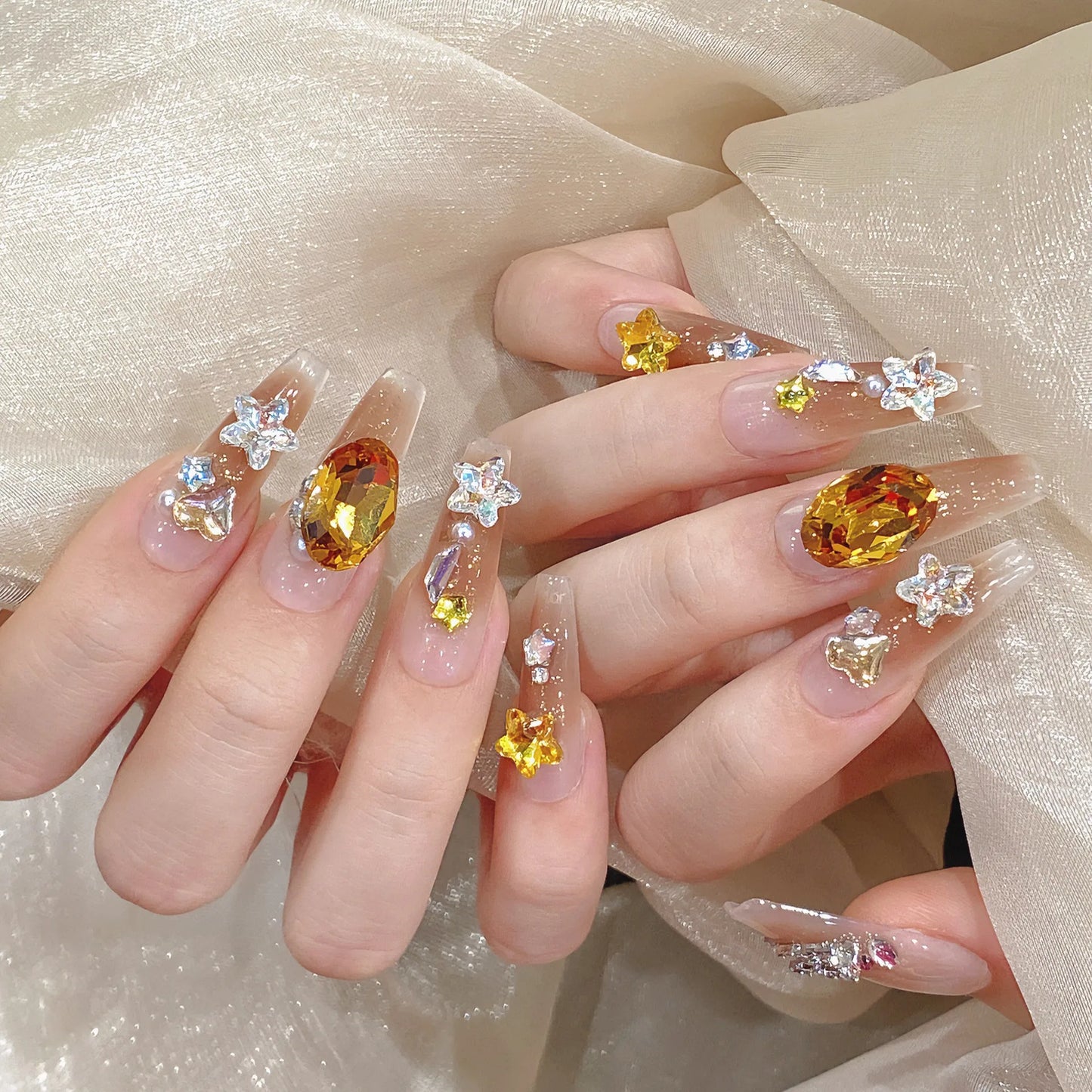 Nuevo estilo hecho a mano con diferentes formas artificiales para salón de uñas, cubierta completa extraíble ABS, puntas para uñas a presión