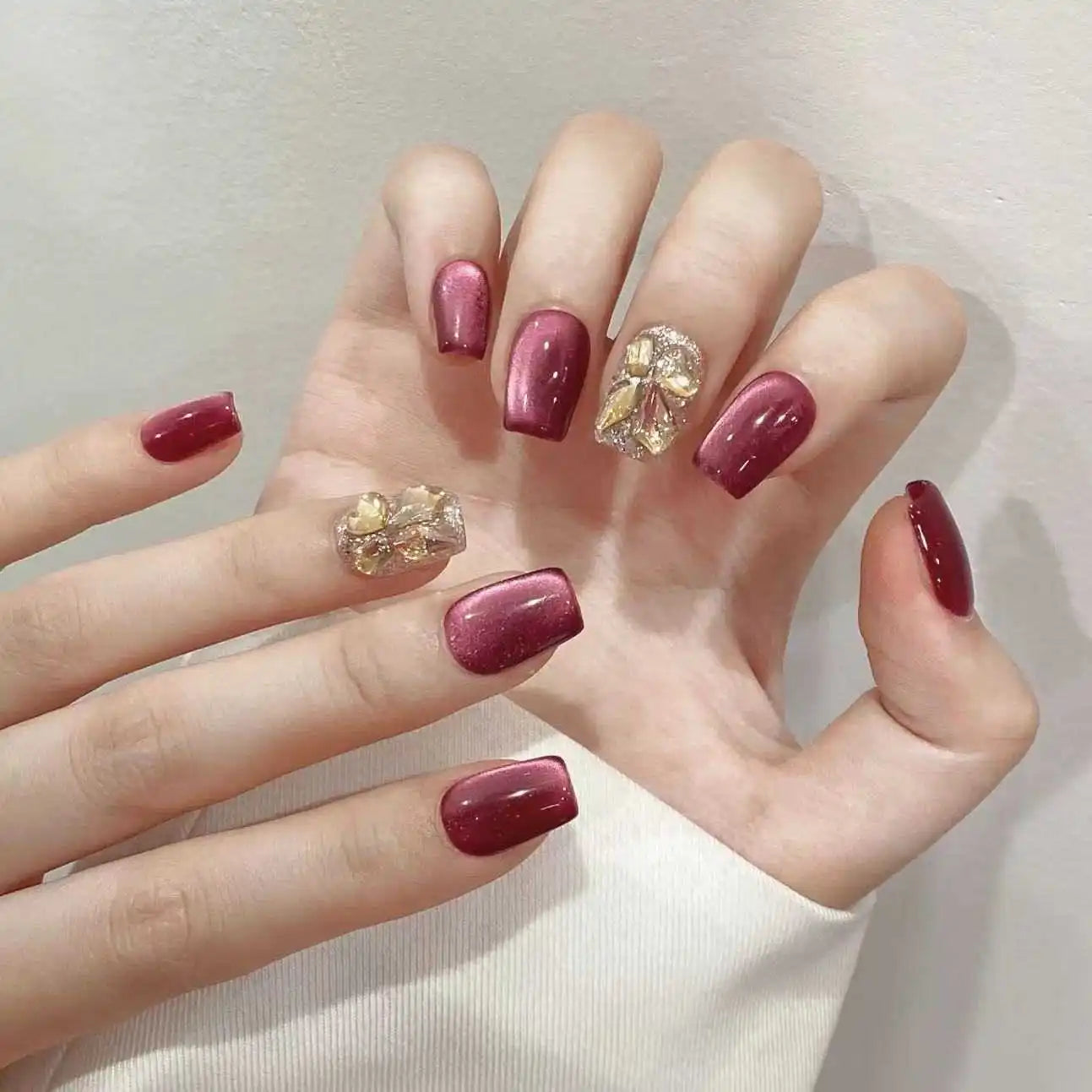 Nuevo estilo hecho a mano con diferentes formas artificiales para salón de uñas, cubierta completa extraíble ABS, puntas para uñas a presión