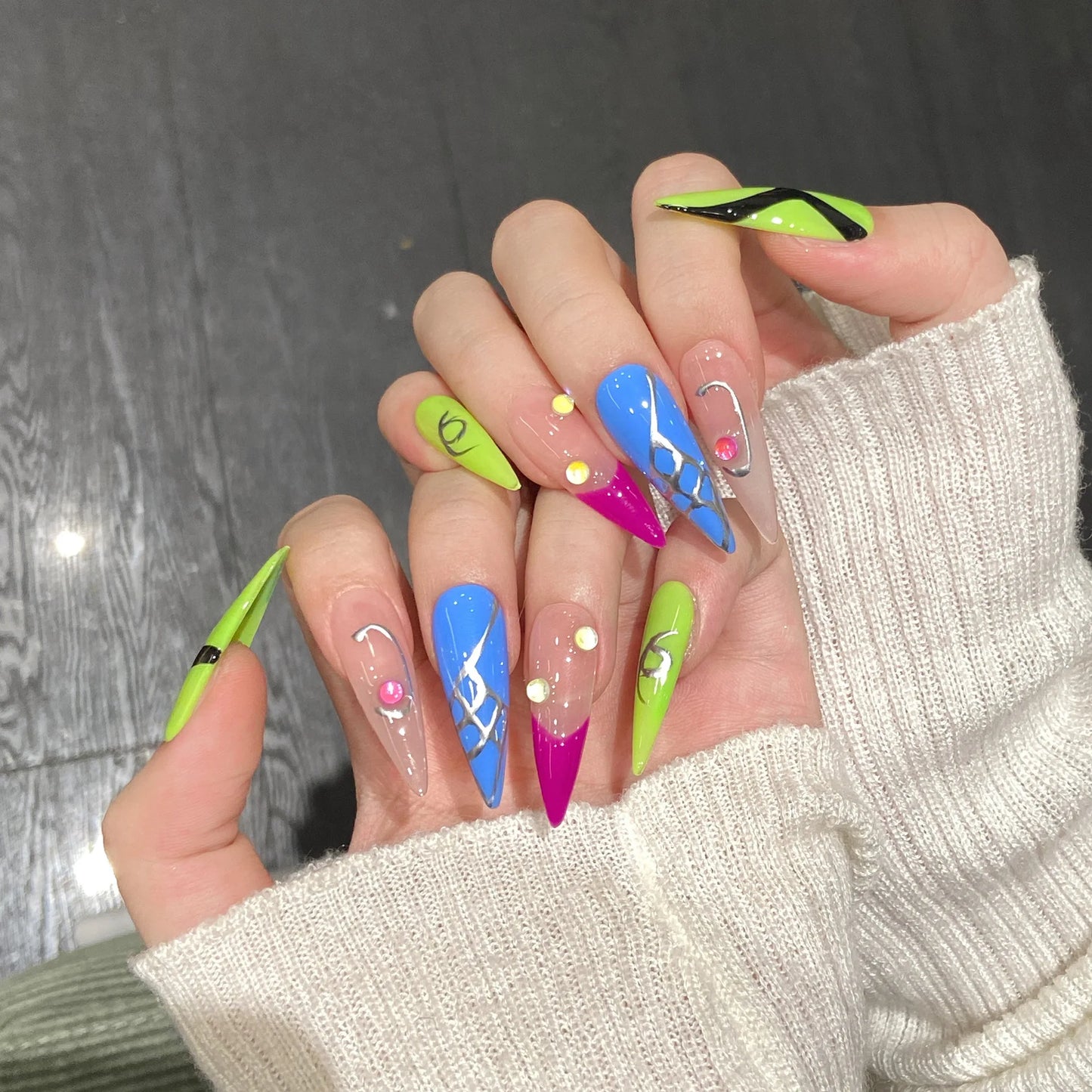 Gel Sexy Artificial Nail Tips Full Cover Private Label Color Stick on Nails