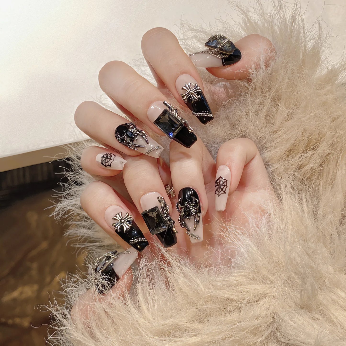 Nuevo estilo hecho a mano con diferentes formas artificiales para salón de uñas, cubierta completa extraíble ABS, puntas para uñas a presión