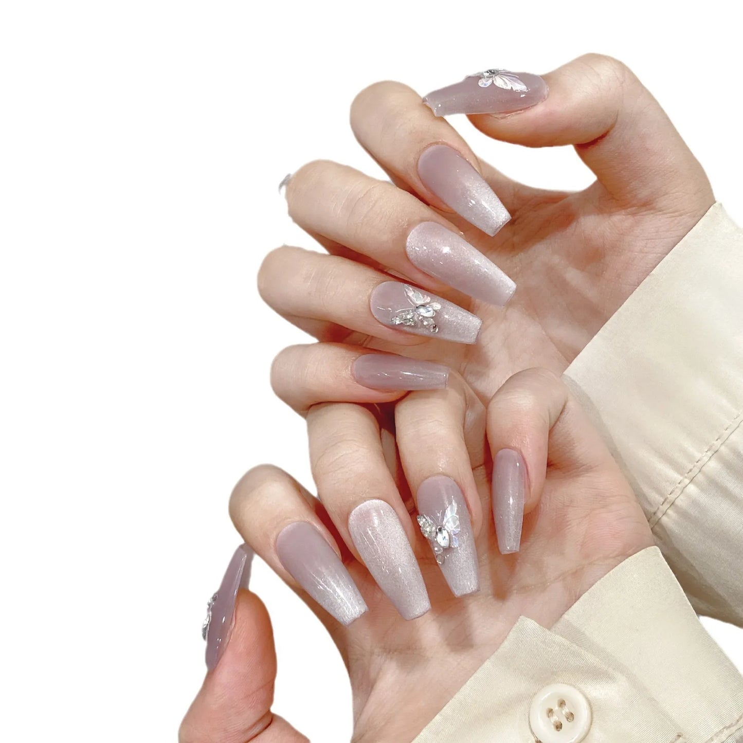 Nuevo estilo hecho a mano con diferentes formas artificiales para salón de uñas, cubierta completa extraíble ABS, puntas para uñas a presión
