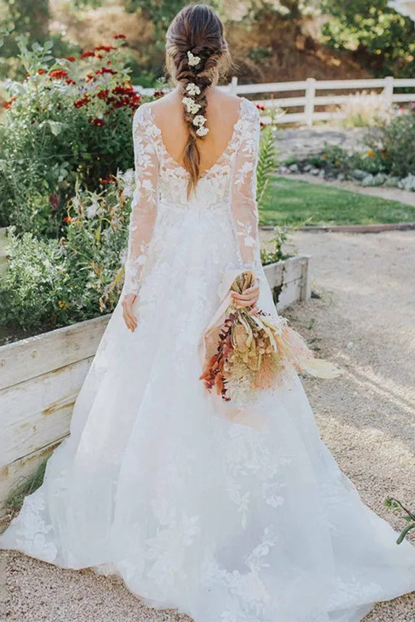 Elfenbein Spitze Rustikale Brautkleider Boho Brautkleider