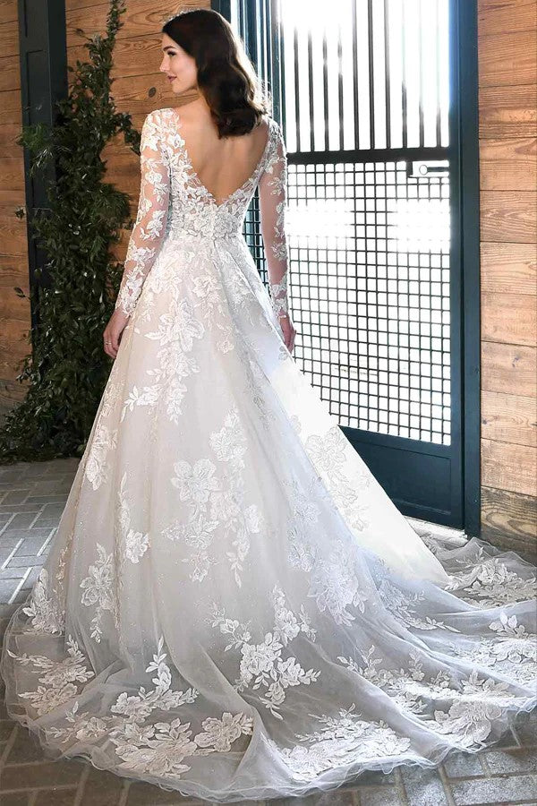 Elfenbein Spitze Rustikale Brautkleider Boho Brautkleider