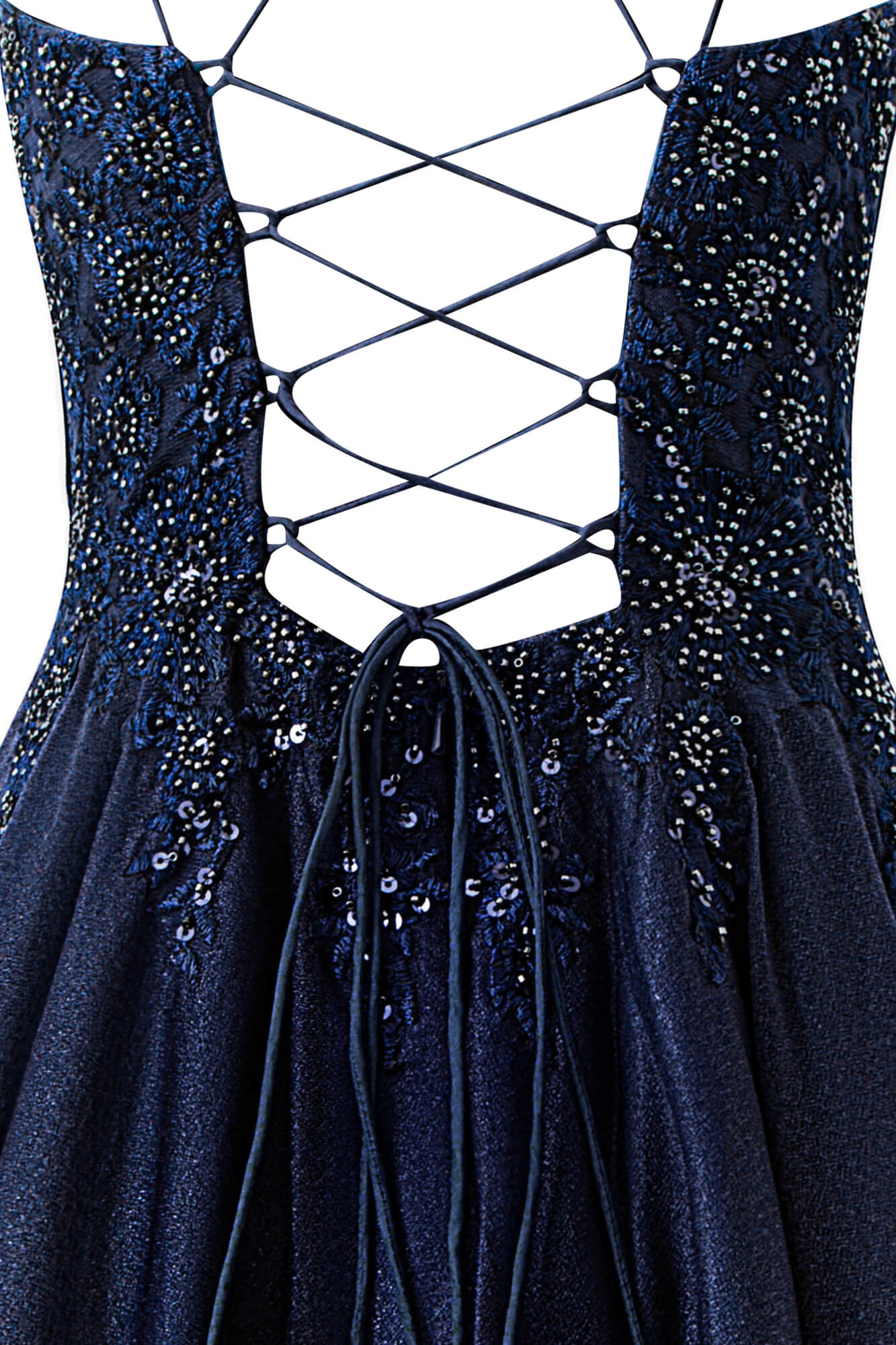 Vestido corto de gasa con corte A para fiesta de bienvenida