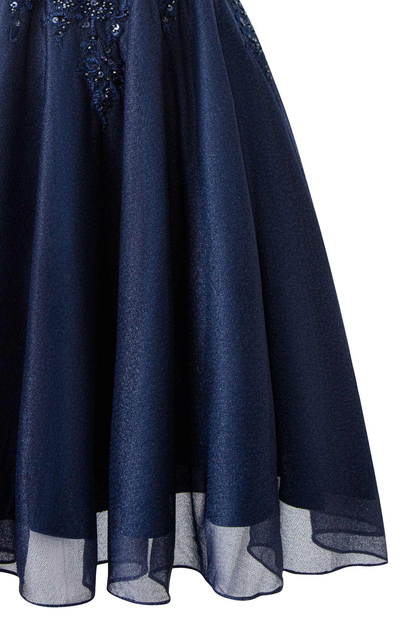 Vestido corto de gasa con corte A para fiesta de bienvenida