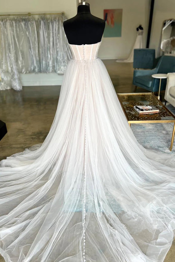 Minimalistische Tüll-Brautkleider Sweetheart Neck Brautkleider