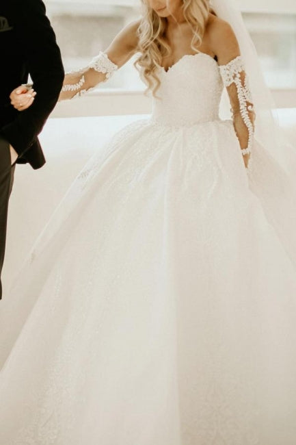 Schulterfreies Sweetheart-Sommer-Strand-Brautkleid