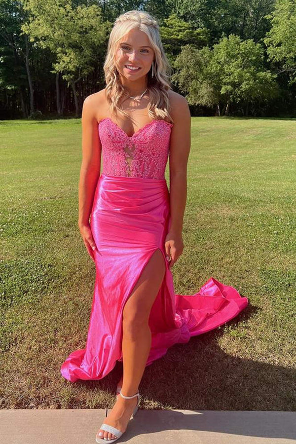 Royal Blue Strapless Mermaid Prom Dresses Evening Dresses