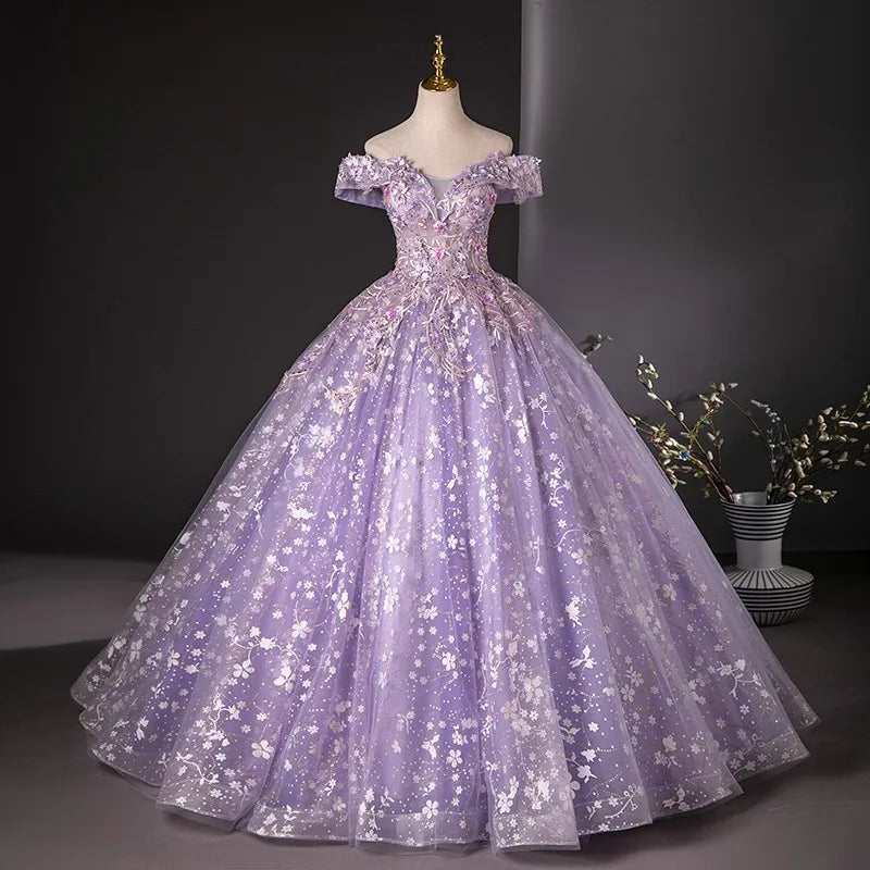 dress for 15 birthday party Bow Back Quinceanera Dresses Off Shoulder Ball Gown For 15th Birthday Simplepromdress