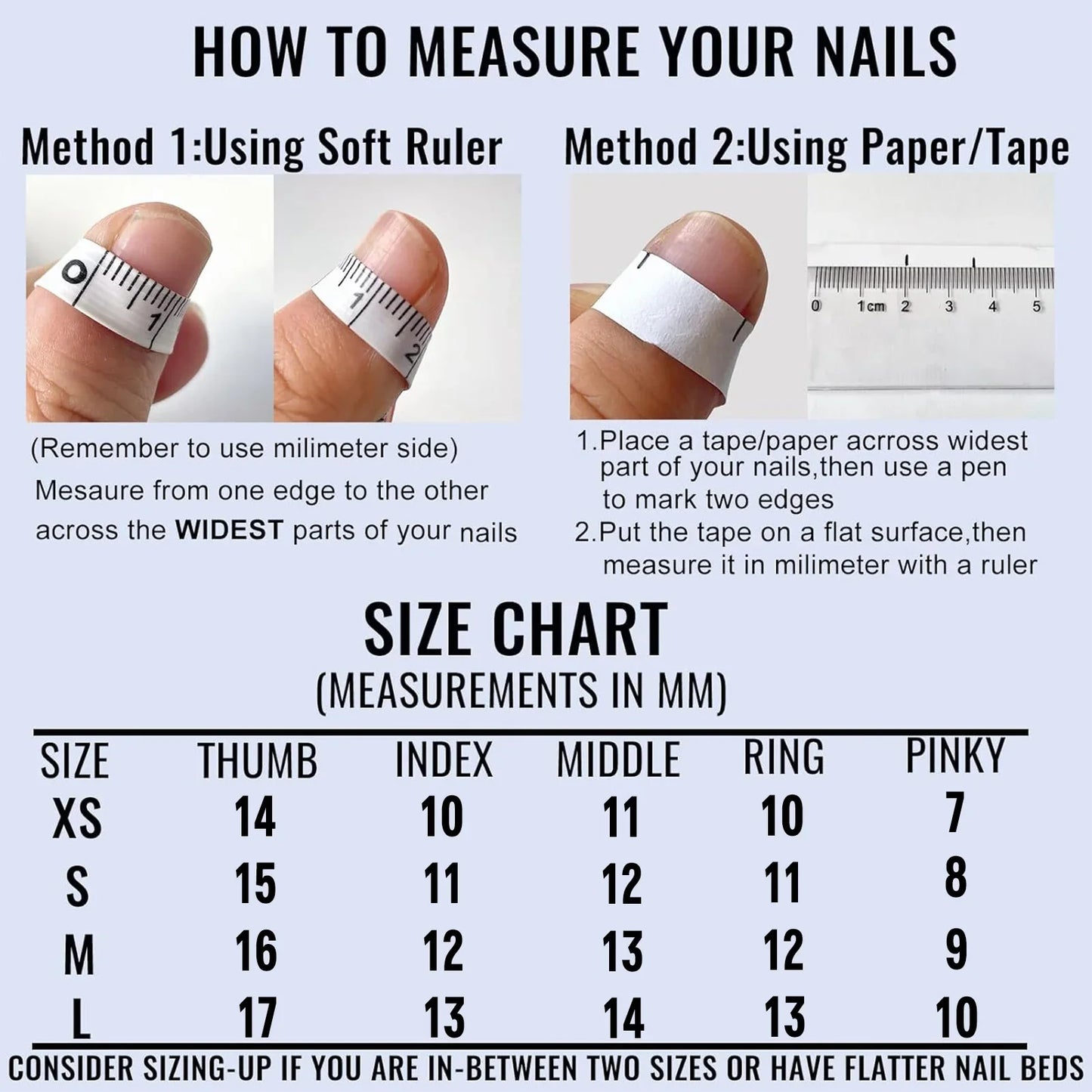 10 uñas postizas hechas a mano, estilo punk, de metal, con lazo, mariposa, decoración, cortas, para chica sexy.
