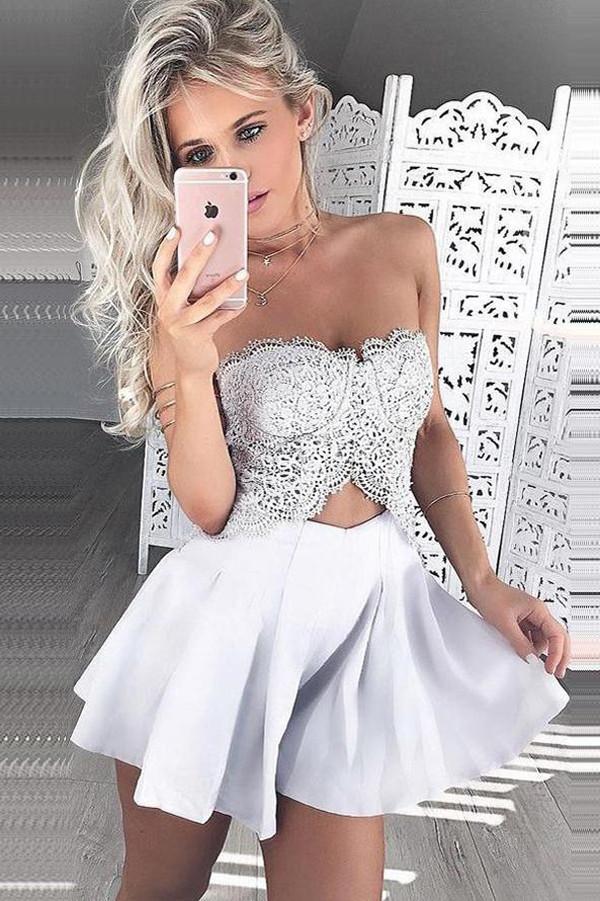 Cute Sweetheart Sleeveless Satin Short Prom Dress, Cheap Homecoming Dress