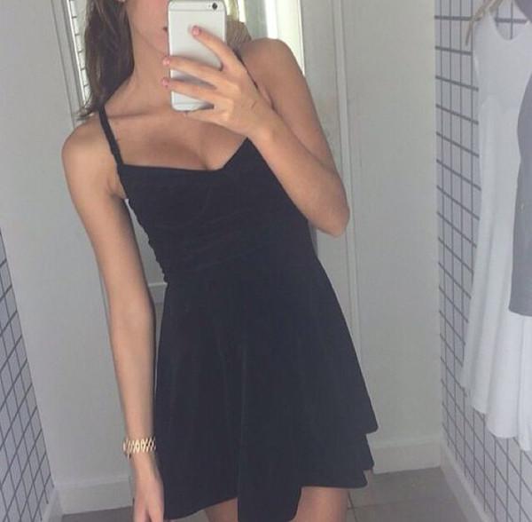 Black Simple Spaghetti Straps Sweetheart Homecoming Dresses, Graduation Dress