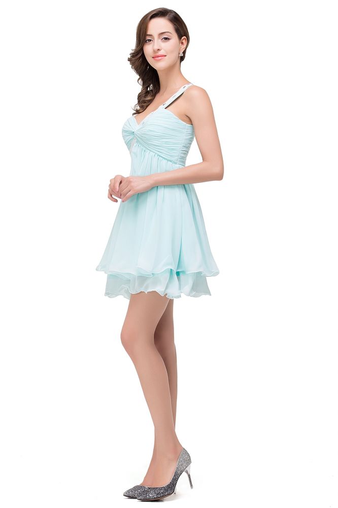 A-Linie One-Shoulder Chiffon Homecoming-Kleid