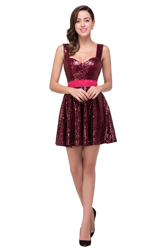 A-line Sweetheart sequins Prom Dress
