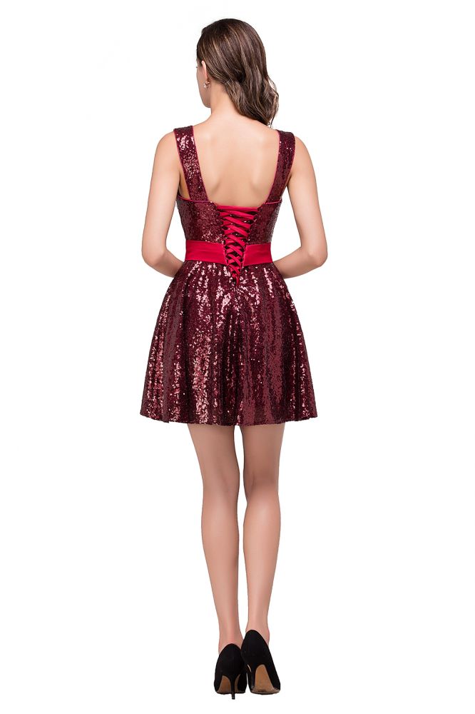 A-line Sweetheart sequins Prom Dress