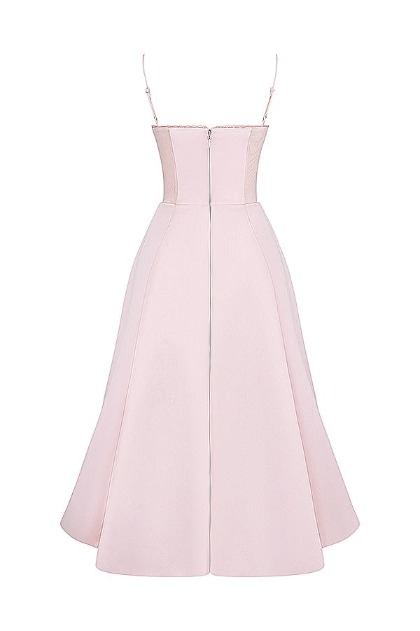 Ärmelloses Tutu-Maxikleid mit Strumpfhaltern und V-Ausschnitt