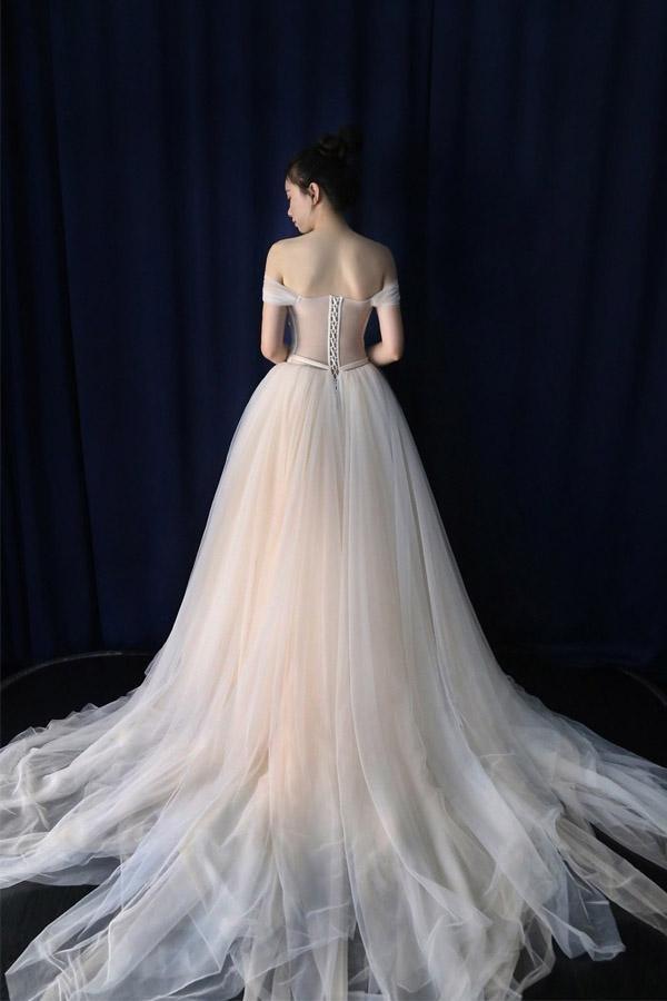 Ballkleid Tüll Sweetheart Lace up Bowknot Brautkleider