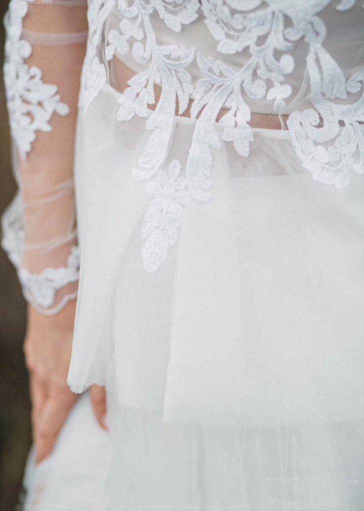 Boho Wedding Dress V Back Bridal Lace Gown Separates Wedding Dress