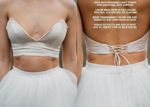 Boho Wedding Dress V Back Bridal Lace Gown Separates Wedding Dress