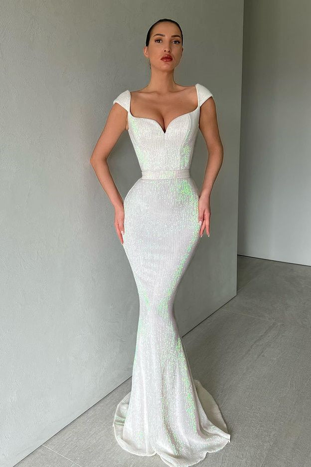 Designer Sequined Sleeveless Mermaid Prom Dress