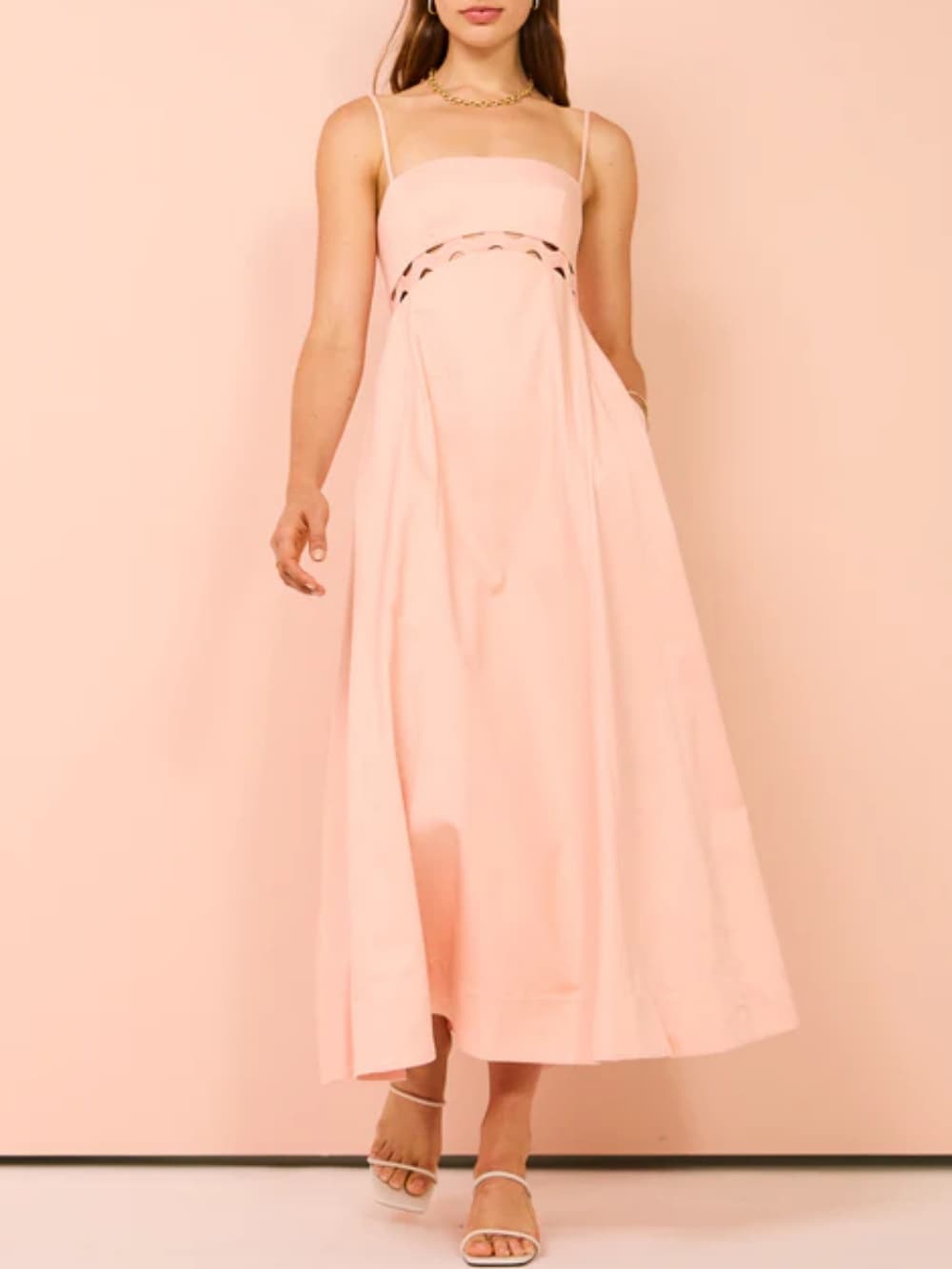 Midikleid in Wolkenrosa