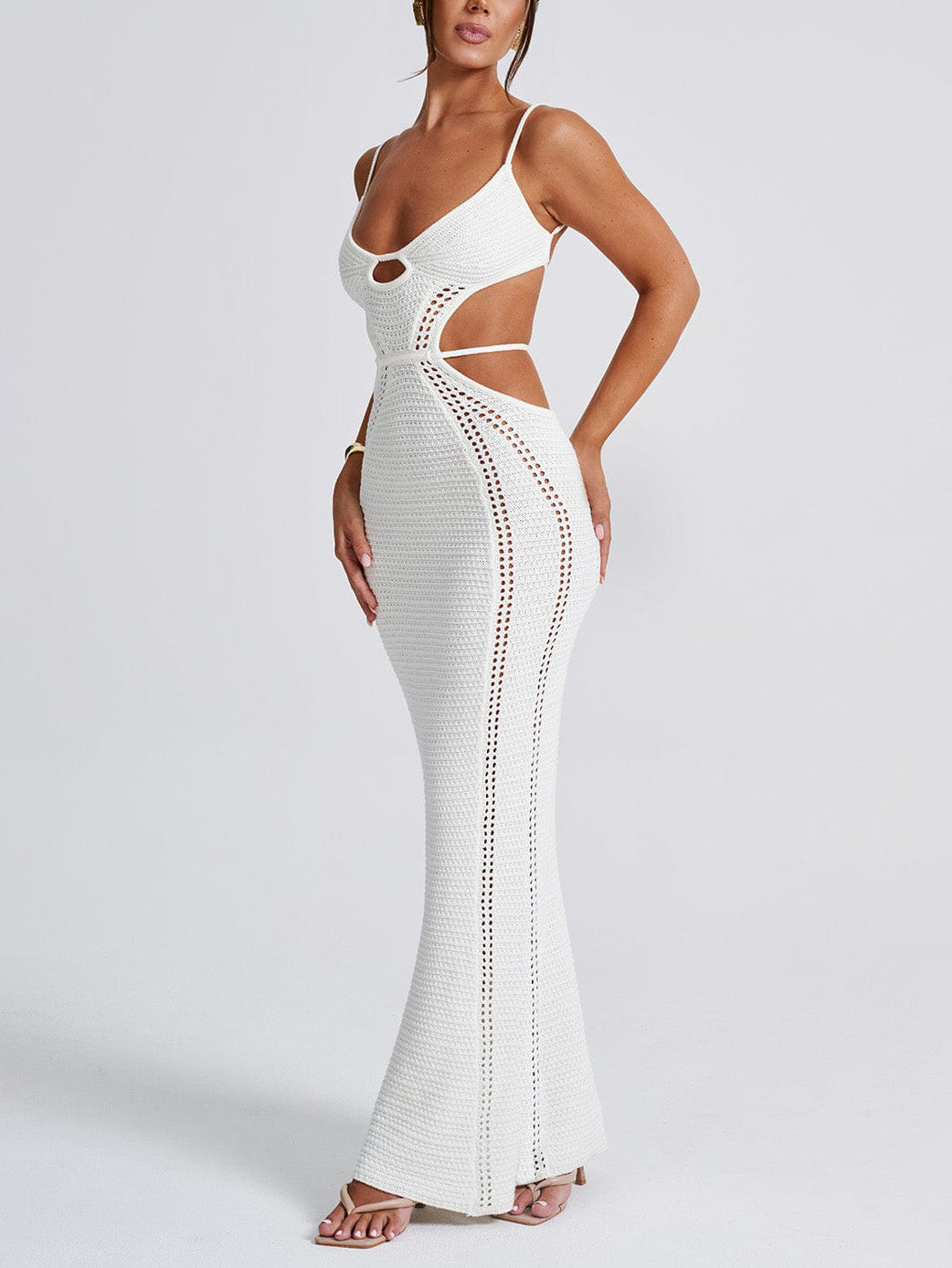 Sexy rückenfreies Midikleid mit Wickeloptik