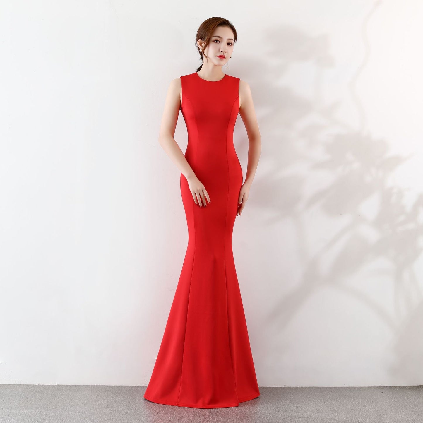 Toastkleid Braut Hochzeit Lang Cocktail Elegant Fischschwanz Verlobung Braut Abendkleid Frauen – Bestes Hochzeitskleid für die Braut