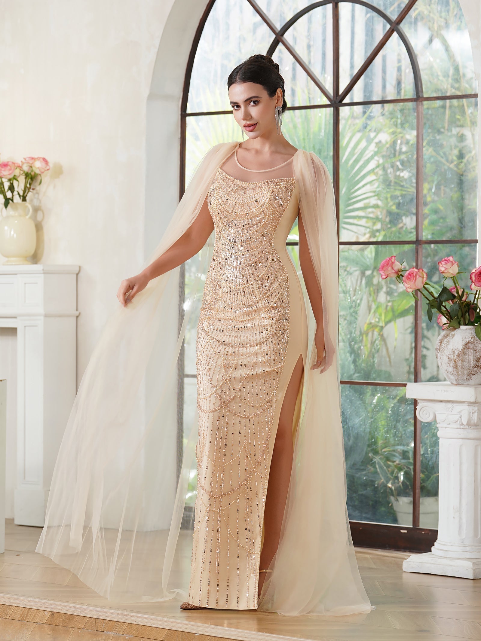 knitted prom dress Elegant Mermaid Polyester Scoop Sleeveless Champagne Gold – YOYOCAMP Style:CV1229 persistant_note:Dress Sale — Prices as marked! Jazz Date Outfit Ideas these sultry styles blend