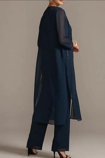 Elegantes vestidos de madre de la novia, mono de gasa para dama de honor