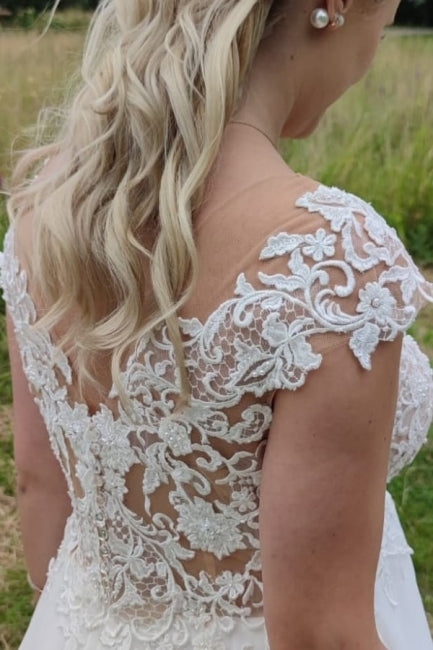 Elegante Brautkleider Lang Tüll | Brautkleider mit Spitze