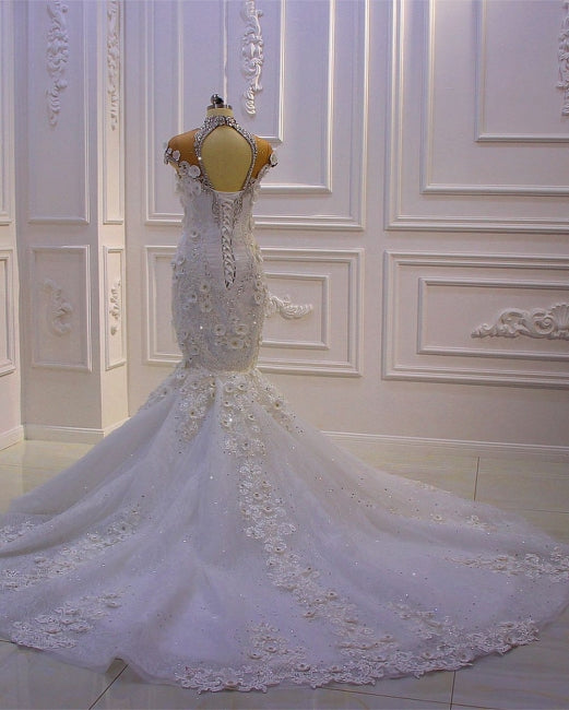 Extravagante Brautkleider Meerjungfrau | Brautkleid mit Spitze