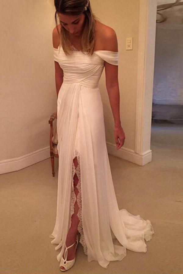 High Quality Strapless Off The Sleeves Long Wedding Dresses